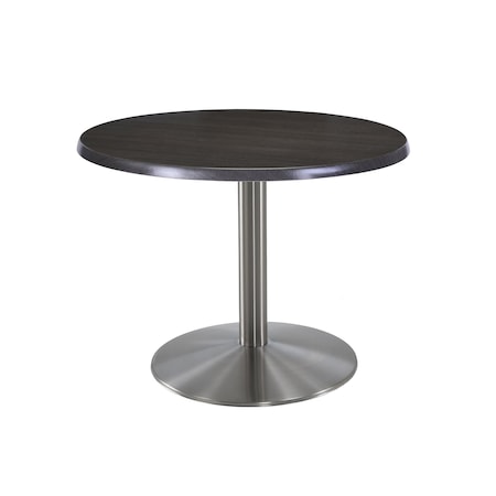 Holland Bar Stool Co 30" Tall OD214 Stainless Steel Table Base 22" Diameter 30" Diameter Charcoal Top OD214-2230SSOD30RChar